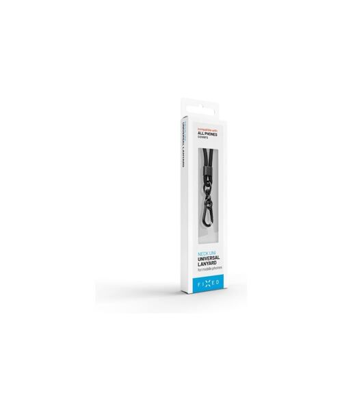 Univerzální šňůrka FIXED NeckUni pro telefony se zadním krytem, červená