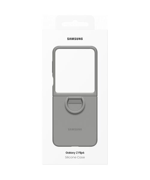 EF-PF741TJE Samsung Silikonový Kryt s Kroužkem pro Galaxy Z Flip 6/7 FE Gray