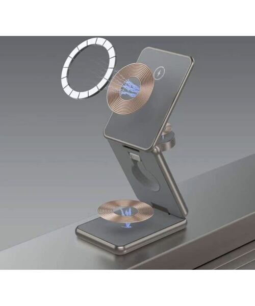 SWISSTEN BEZDRÁTOVÁ HLINÍKOVÁ NABÍJEČKA AL1 ŠEDÁ (kompatibilní s MagSafe)