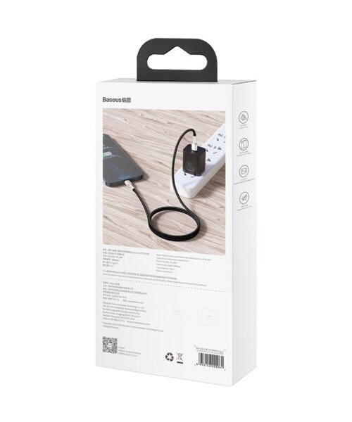 Baseus Cafule Metal Series Datový Kabel USB-C - Lightning 20W 2m Black