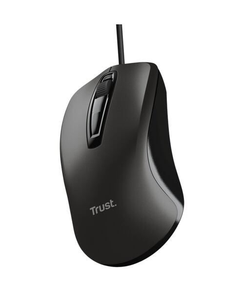 TRUST BASICS/Kancelářská/Optická/1 200 DPI/Drátová USB/Černá