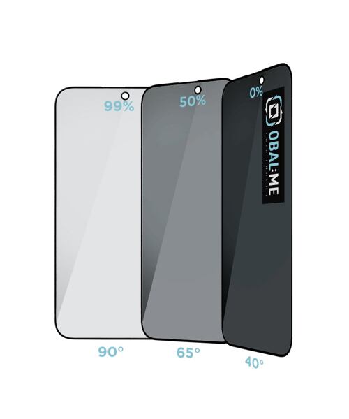 OBAL:ME Privacy 5D Tvrzené Sklo pro Apple iPhone 16 Pro Max Black