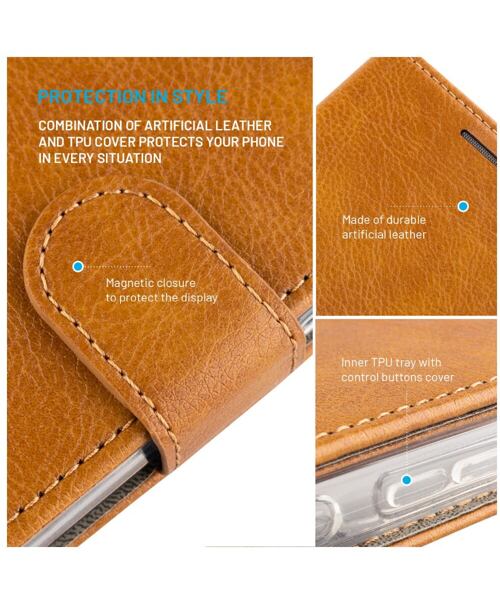 Pouzdro typu kniha FIXED Opus pro Apple iPhone 16, hnědé