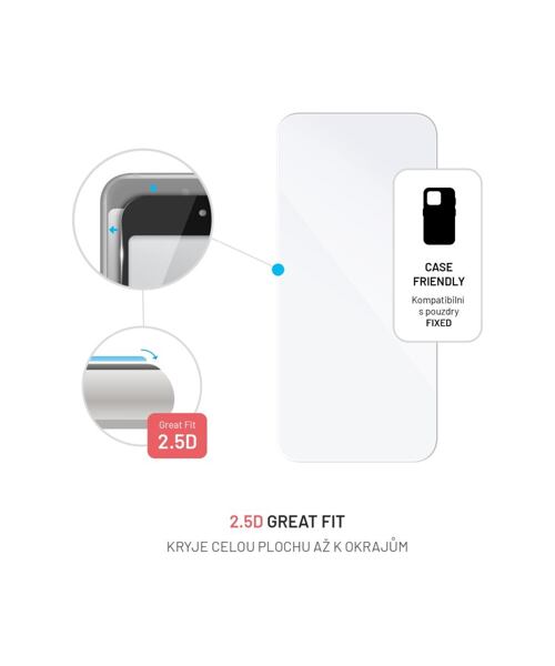 Ochranné tvrzené sklo FIXED pro Apple iPhone 16, čiré