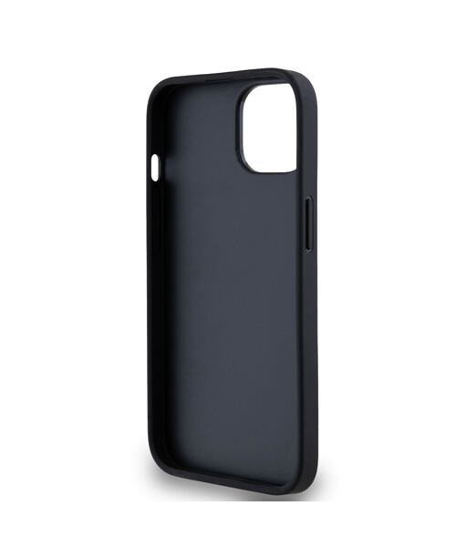 DKNY PU Leather Checkered Pattern and Stripe Zadní Kryt pro iPhone 14 Black