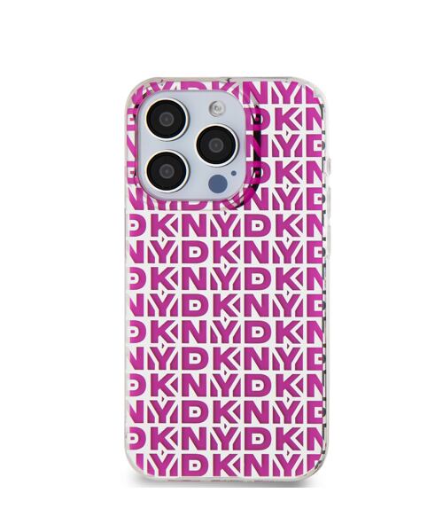 DKNY PC/TPU Repeat Pattern Zadní Kryt pro iPhone 15 Pro Max Pink