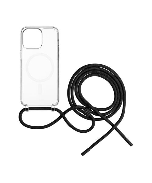 Pouzdro FIXED MagPure Neck s černou šňůrkou na krk pro Apple iPhone 16 Pro Max