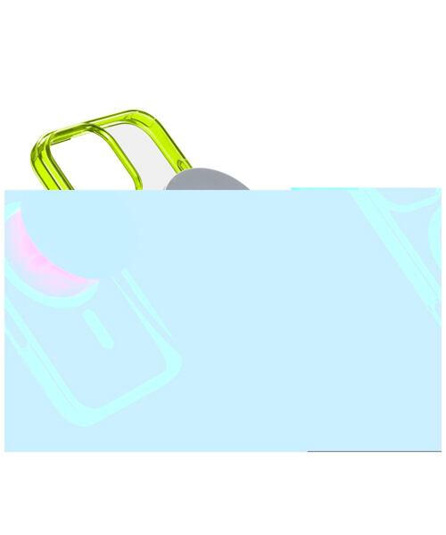 Zadní kryt Cellularline Iconic Mag s podporou Magsafe pro Apple iPhone 16 Pro, čirý / limetkový