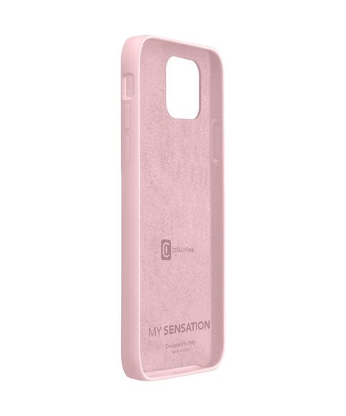Ochranný silikonový kryt Cellularline Sensation pro Apple iPhone 12 Pro Max, starorůžový