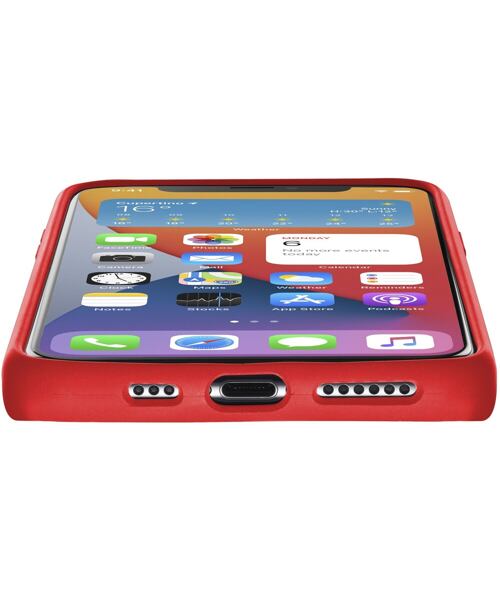 Ochranný silikonový kryt Cellularline Sensation pro Apple iPhone 12 Pro Max, červený