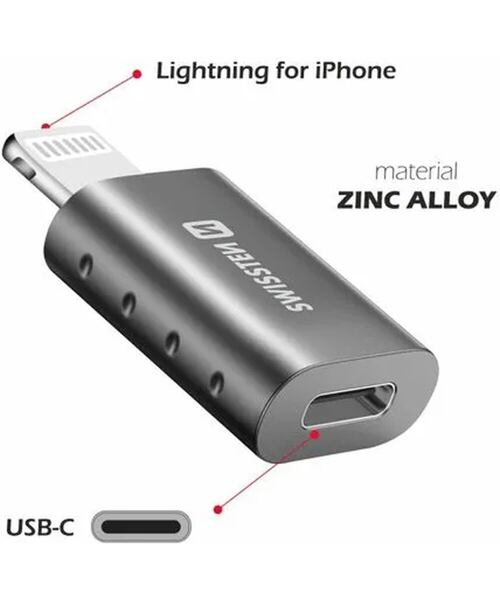 SWISSTEN ADAPTER LIGHTNING(M)/USB-C(F)