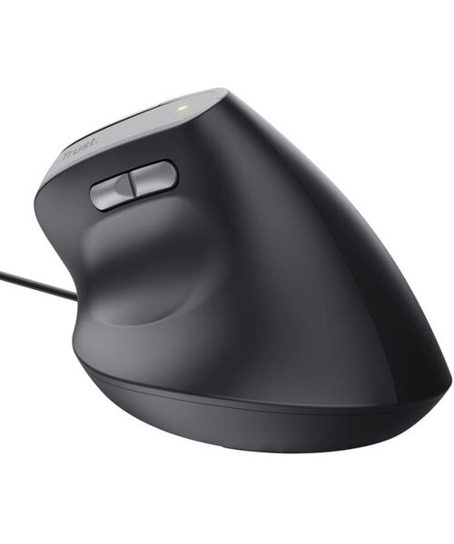 Trust Bayo II/Vertikální/Optická/Pro praváky/2 400 DPI/Drátová USB/Černá