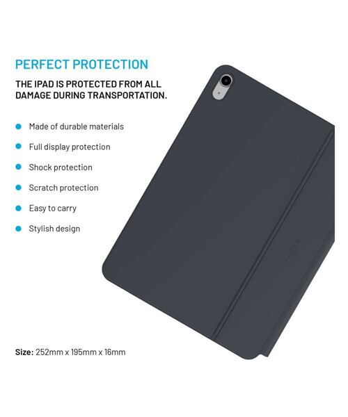 Pouzdro s bezdrátovou klávesnicí FIXED Typee pro Apple iPad 10,9" (2022)/iPad 11" (2025), CZ, černé