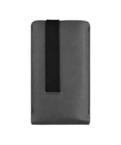 Univerzální pouzdro FIXED Lucca se zavíracím popruhem pro telefony do 6,3", šedé