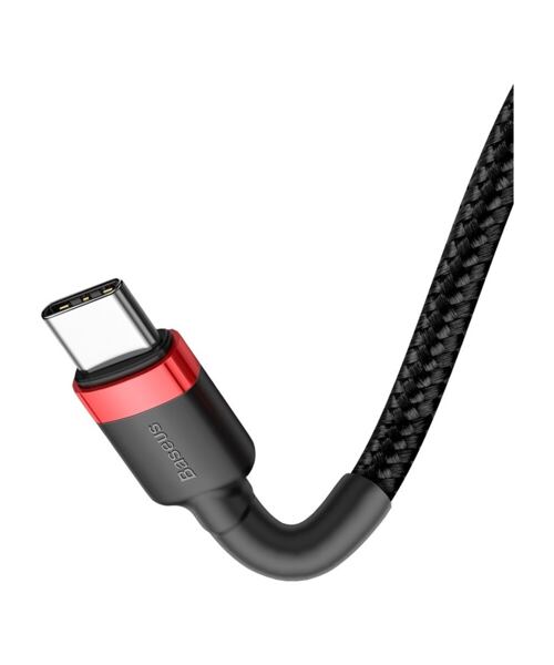 Baseus datový kabel Cafule USB-C PD2.0 1m 60W (20V 3A) černo-červený