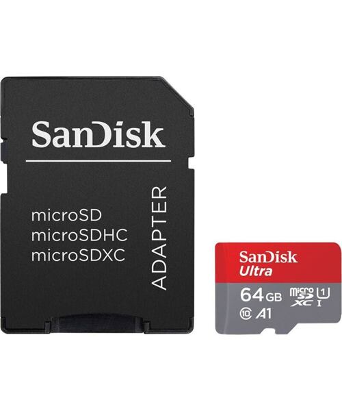 SanDisk Ultra/micro SDXC/64GB/UHS-I U1 / Class 10/+ Adaptér