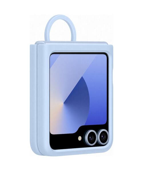 EF-PF741TLE Samsung Silikonový Kryt s Kroužkem pro Galaxy Z Flip 6/7 FE Blue