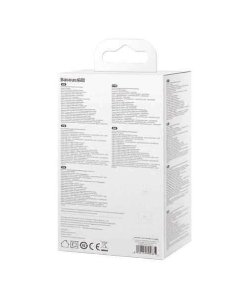 Baseus rychlonabíječka do sítě GaN3 Pro, 2x USB-C, 2x USB 65W černá