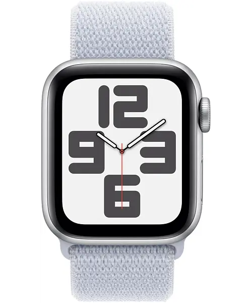 Apple Watch SE (2024) GPS+Cellular 40mm Silver Aluminium Case with Blue Cloud Sport Loop
