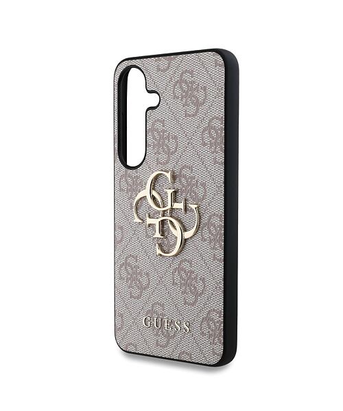 Guess PU 4G Metal Logo Zadní Kryt pro Samsung Galaxy S25+ Pink