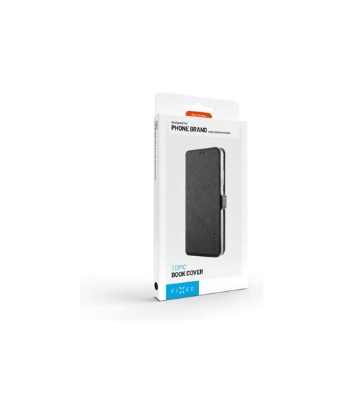 Tenké pouzdro typu kniha FIXED Topic pro Xiaomi Redmi 14C/A4 5G/A3 Pro/POCO C75 4G/5G/M7 5G, černé