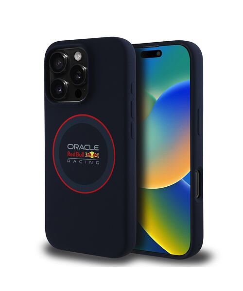 Red Bull Silicone Red Ring MagSafe Zadní Kryt pro iPhone 16 Pro Max Navy