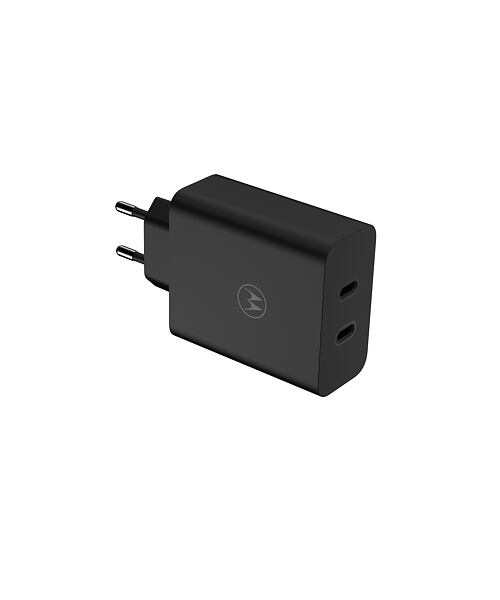 Motorola TurboPower Cestovní Nabíječka 2x USB-C 125W vč. USB-C/USB-C Kabelu Black