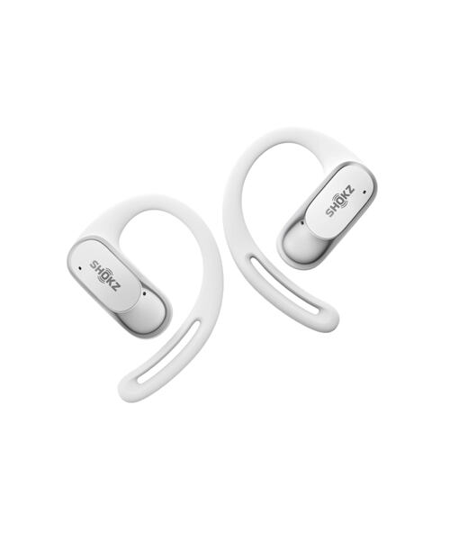 SHOKZ OpenFit Air, weiss Sluchátka s mikrofonem Bezdrátový Za ucho Volání / hudba / sport / volný ča