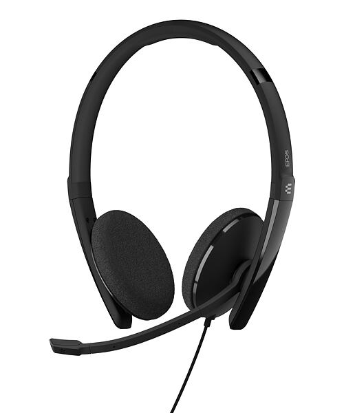 EPOS ADAPT 160T USB II Sluchátka s mikrofonem Kabel Přes hlavu Kancelář / call centrum USB Typ-A Čer