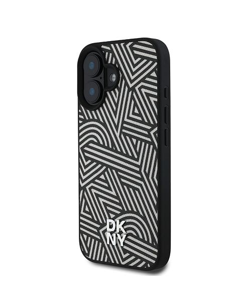 DKNY PU Leather Crosswalk Pattern Magsafe Zadní Kryt pro iPhone 16 Ivory