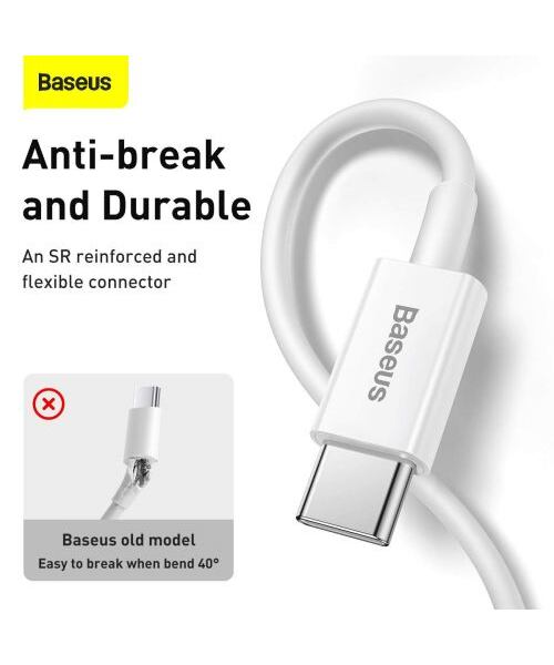 Baseus datový kabel Superior USB-C/Lightning 1m 20W bílý