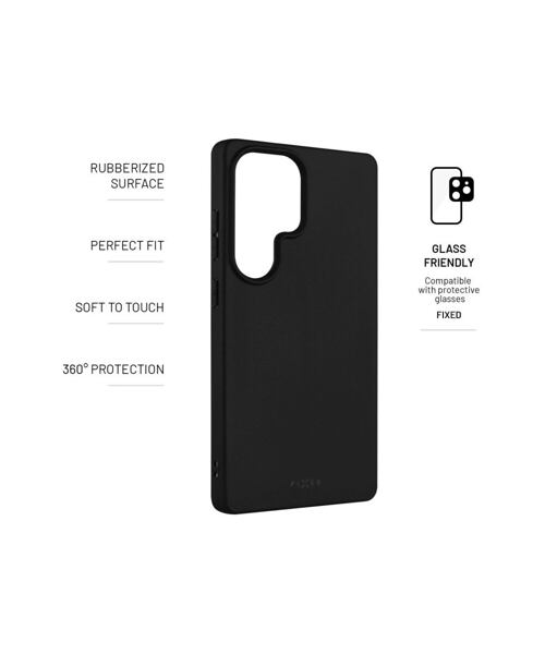 Zadní pogumovaný kryt FIXED Story pro Samsung Galaxy S25 Ultra, černý