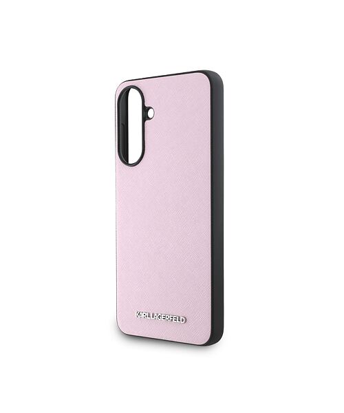Karl Lagerfeld PU Saffiano Metal Logo Zadní Kryt pro Samsung Galaxy A56 Pink