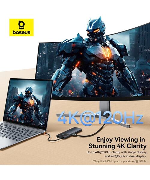 Baseus Metal Gleam II Series 10v1 USB-C HUB Dokovací Stanice Cosmic Black