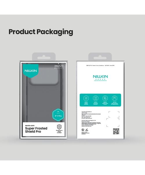 Nillkin Super Frosted PRO Zadní Kryt pro Apple iPhone 17 Pro Transparent Black