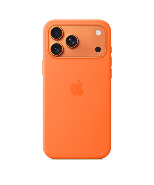 APPLE iPhone 17 Pro Max Silicone Case with MS – Orange
