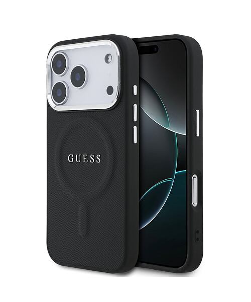 Guess PU Saffiano MagSafe Zadní Kryt pro iPhone 17 Pro Black