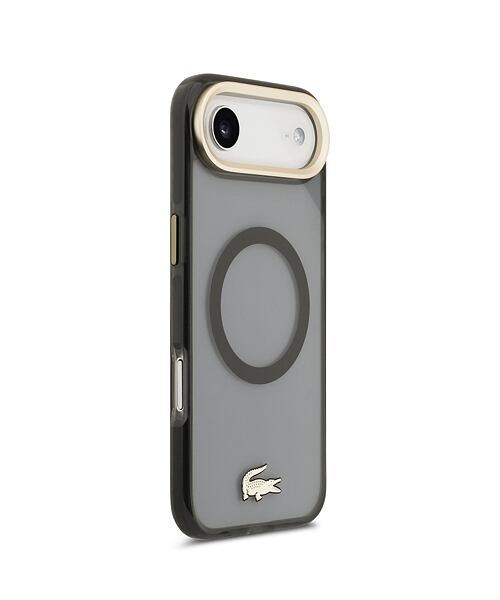 Lacoste PC/TPU Frosted Finish Gold Logo MagSafe Zadní Kryt pro iPhone Air Black