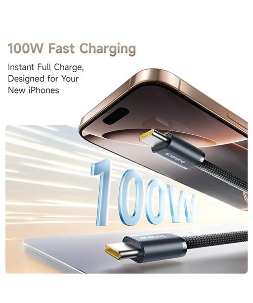 Baseus Dynamic 4 Pro Series Datový Kabel USB-C - USB-C 100W 1m Cluster Black