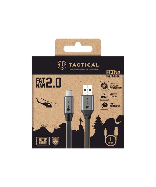 Tactical Fat Man 2.0 Cable USB-A/USB-C 1m Grey