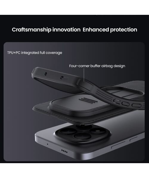 Nillkin CamShield PRO Zadní Kryt pro Xiaomi Redmi Note 15 Pro+ 5G Black