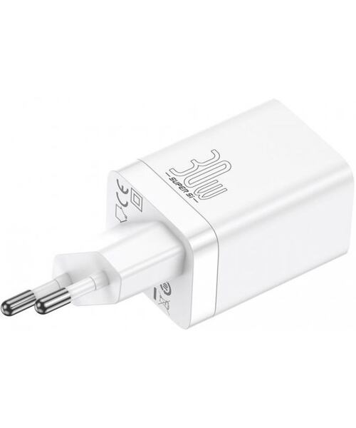 Baseus CCSUPP-E02 Super Si Quick Nabíječka USB + USB-C 30W White
