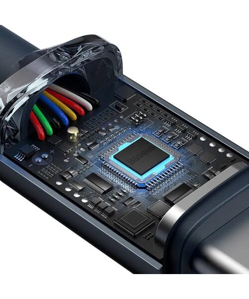 Baseus CAJY000601 Crystal Shine Series Datový Kabel USB-C - USB-C 100W 1,2m Black