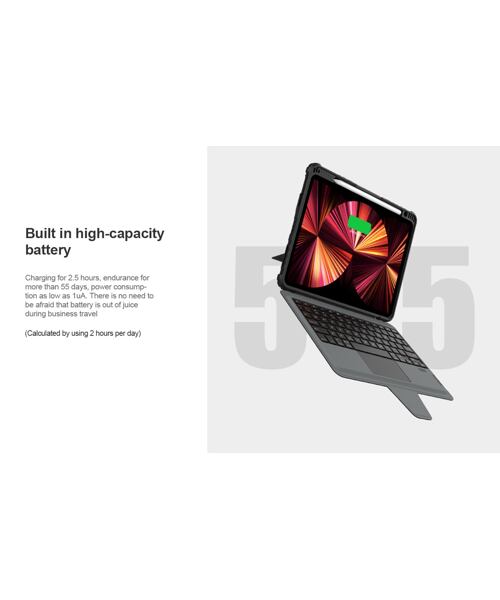 Nillkin Bumper Combo Keyboard Case pro iPad Air 4/5/10.9 2020/11 2024/2025/Pro 11 2020/2021/2022 Bla