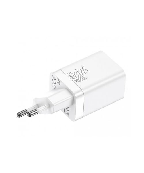 Baseus CCSUPP-E02 Super Si Quick Nabíječka USB + USB-C 30W White