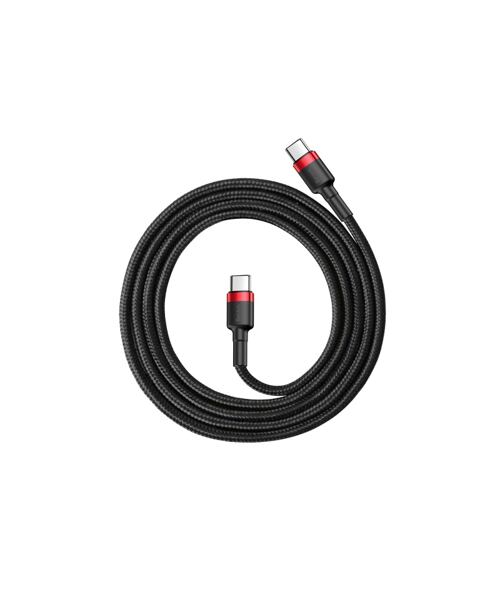 Baseus datový kabel Cafule USB-C PD2.0 1m 60W (20V 3A) černo-červený