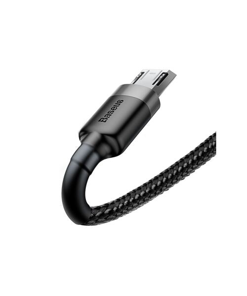 Baseus Micro USB Cafule Cable 2.4A 1m Gray + Black (CAMKLF-BG1)