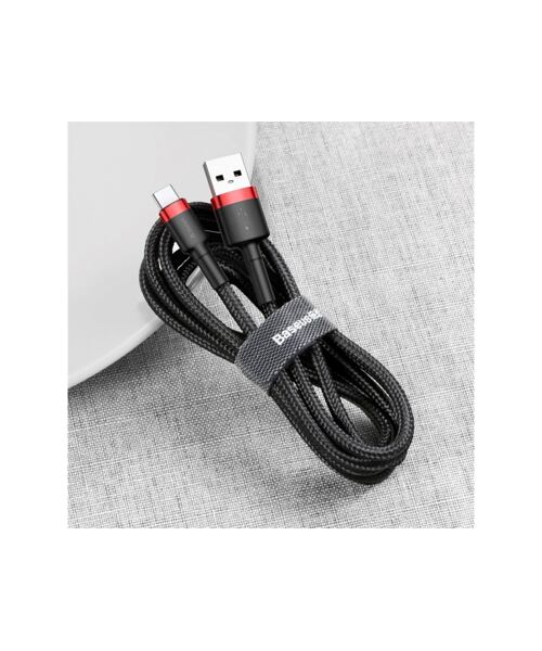Baseus datový kabel Cafule USB-C 2m 2A červeno-černý