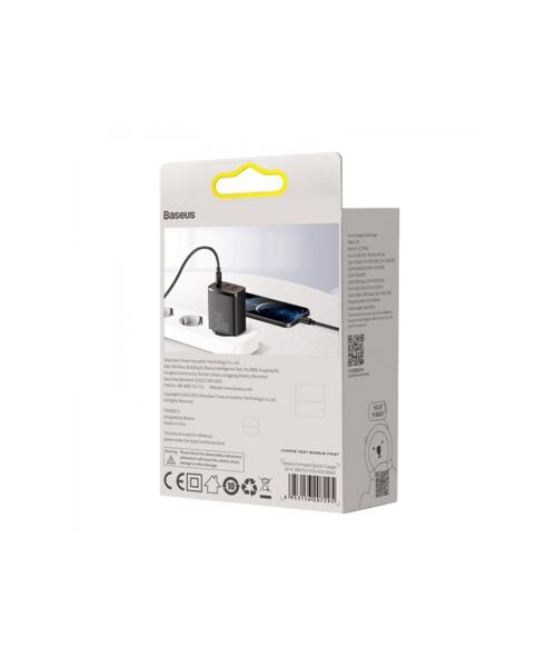 Baseus CCXJ-E01 Compact Quick Nabíječka USB-C 30W Black