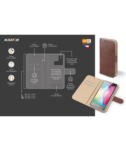 Pouzdro ALIGATOR UNIVERSE 20, velikost XXL (170*83), kaštanová